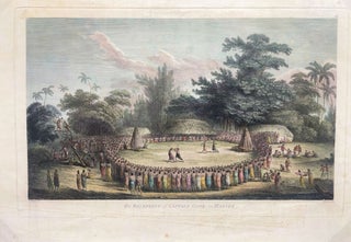 Item #13480 The Reception of Captain Cook, in Hapaee; [From Atlas Plate 14, The Voyage of the...