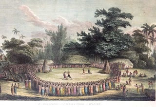 Item #13480 The Reception of Captain Cook, in Hapaee; [From Atlas Plate 14, The Voyage of the...