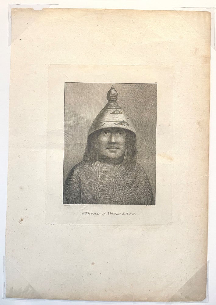 Item #13482 A Woman of Nootka Sound; [From Atlas Plate 39, The Voyage of the Resolution and Discovery 1776-1780, London: Nicol & Cadell, 1784] [Engraved by William Sharp]. John Webber.