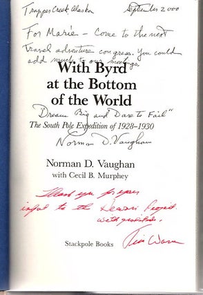 With Byrd at the Bottom of the World; The South Pole Expedition of 1928-30