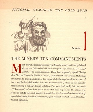Pictorial Humor of the Gold Rush; [The Book Club of California annual keepsake]