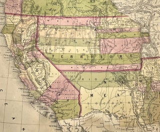 A New Map of the State of California; Open all the Year The Territories of Oregon, Washington, Utah and New Mexico [No. 37 in the Mitchell's Universal Atlas, 1854]