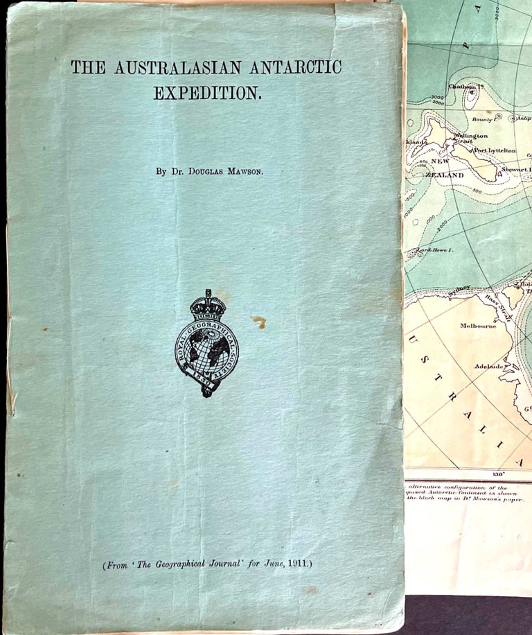Item #13911 The Geographical Journal | The Australasian Antarctic Expedition; [Excerpt from Vol. 37, No. 6 article on the planning and funding of the pre Australasian Antarctic Expedition, June 1911 by Sir Douglas Mawson (starting p. 609)]. Douglas Mawson.