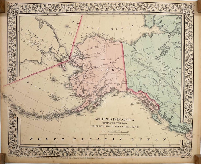 Item #14002 North Western America; Showing the Territory Ceded by Russia to the United States [Mitchell's New General Atlas, copyright date 1867]. S. Augustus Mitchell, Jr.