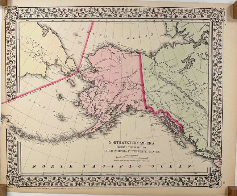 Item #14003 North Western America; Showing the Territory Ceded by Russia to the United States [Mitchell's New General Atlas, copyright date 1870, Plate Number 58]. S. Augustus Mitchell, Jr.