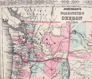 Johnson's Washington, Oregon and Idaho; [1863 Johnson's New Illustrated (Steel Plate) Family Atlas, Plate 57]