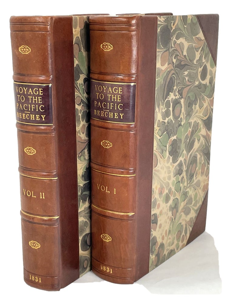 Item #14092 Narrative of a Voyage to the Pacific and Beering's Strait, to co-operate with the Polar Expeditions: performed in His Majesty's Ship Blossom, under the command of Captain F. W. Beechey, R. N. F.R.S. etc in the Years 1825, 26, 27, 28; A New Edition in Two Volumes [with errata corrections]. Captain F. W. Beechey.