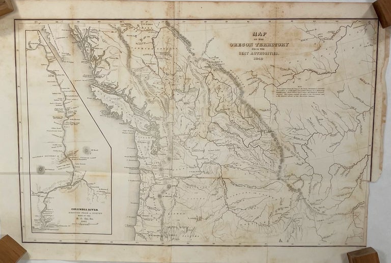 Item #14093 Map of the Oregon Territory from the Best Authorities 1849; [With inset of survey of the Columbia River by the U.S. Ex Ex 1841] [Originally published in the Narrative fo the United States Exploring Expedition..., 1845 Octavo edition without the Atlas] [Edward Yeager, Engraver]. Charles Wilkes.