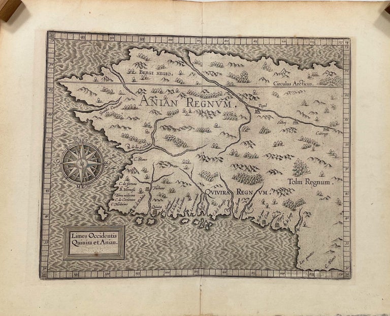 Item #14121 Limes Occidentis Quivira et Anian; [The Western Borders of Quivira (Pacific Northwest - Quivira Regnum) and Anian (Alaska - Anian Regnum)]. Cornelius van Wytfliet.