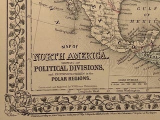 Map of North America.; Showing its Political Divisions, and Recent Discoveries in the Polar Regions. Engraved by W. Williams, Philadelphia [Published in Mitchell's New General Atlas, 1874]