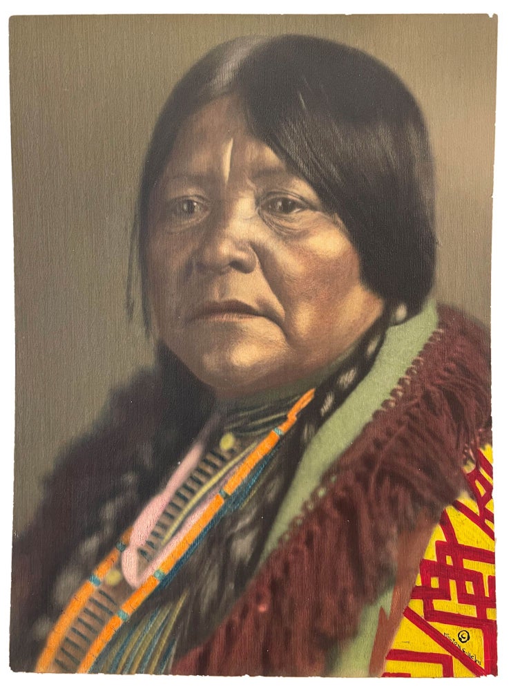 Item #14201 Portrait of Minnie Krailey, a Native American woman from the Columbia Plateau tribes; [From a series of portraits by Helm and others of Native Americans from the Plateau Region]. Milton C. Helm.
