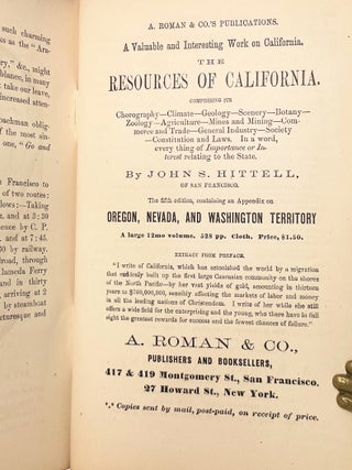 Scenes of Wonder and Curiosity in California. ... A Tourist's Guide to the Yo-Semite Valley,; The Big Tree Groves - The Natural Caves and Bridges - The Quicksilver Mines of New Almaden and Henriquita - Mount Shasta - The Farallone Islands, with their Sea Lions and Birds - The Geyser Springs - Lake Tahoe, and other places of interest. Also Giving Outline Map of Routes to Yo-Semite and the Big Tree Groves - Tables of Distances - Rates of Fair- Hotel Charges, and other desirable information for the Traveller.