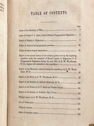 Report of an Expedition Down the Zuni and Colorado Rivers; Accompanied by Maps, Sketches, Views,and Illustrations.] [33d Congress, 1st Session, Senate, Executive (no number)]