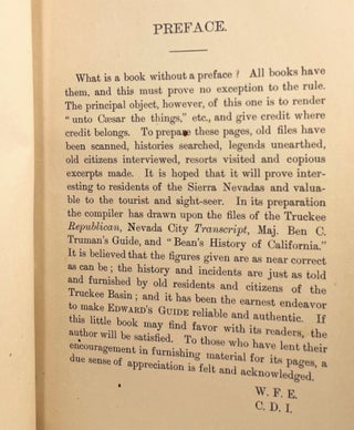 W. F. Edwards' Tourist Guide and Directory of the Truckee Basin