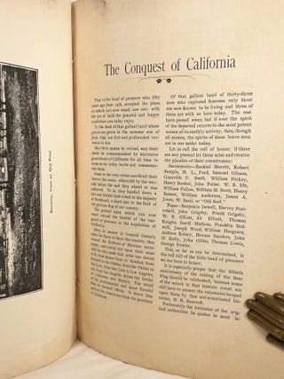 Conquest of California; Capture of Sonoma by Bear Flag Men June 14, 1846 Raising the American Flag in Monterey by Commodore John D. Sloat, July 7, 1846