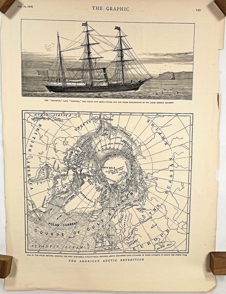 Item #14443 The American Arctic Expedition; [August 10, 1878, p. 149] [The Jeannette ... now being fitted out for Polar Exploration by Mr. James Gordon Bennett (at the Mare Island Naval Shipyard, San Francisco Bay)]. The Graphic.