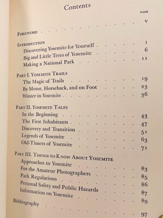 Yosemite Trails and Tales; [Images by Ansel Adams]
